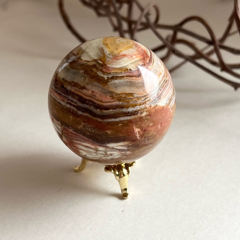 Green Calcite Onyx Sphere - Picture 8 of 15